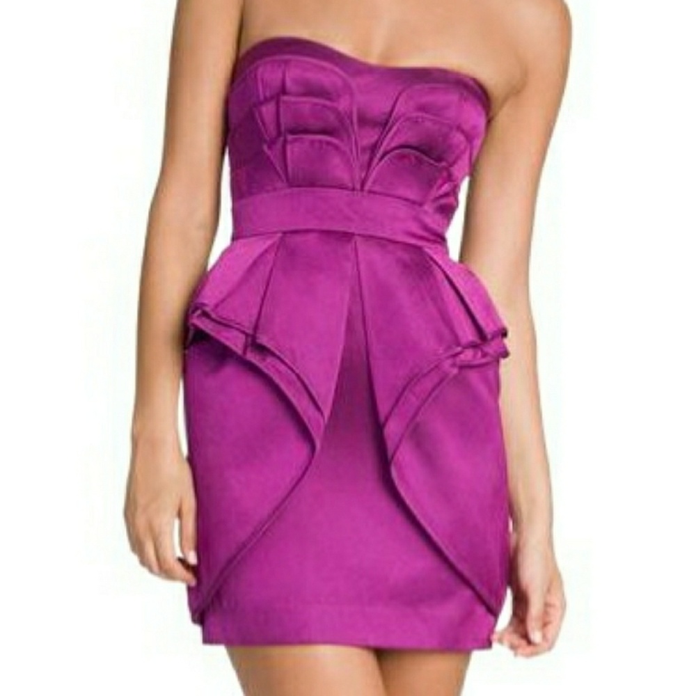 Temperley london magenta corry mini cocktail dress